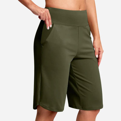 ⏰Hot sale 50% OFF🔥Women's High-Waist Yoga Shorts with Pockets