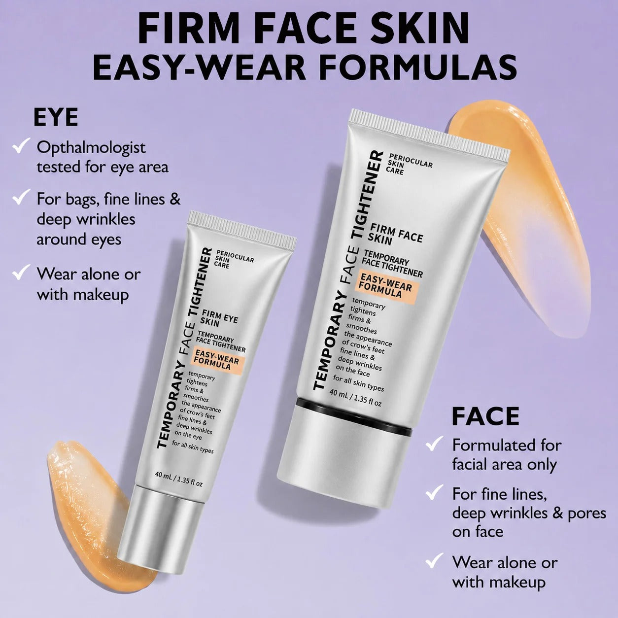 Instant Firming Temporary Face Tightener Easy-Wear Formula