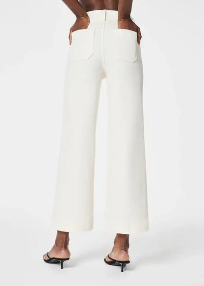 Tummy Control Cropped Wide-Leg Jeans